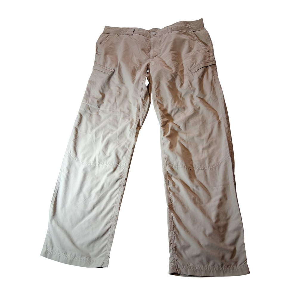 The North Face Mens Tan Khaki Nylon Ripstop Cargo Hiking Pants Size 38 x 32